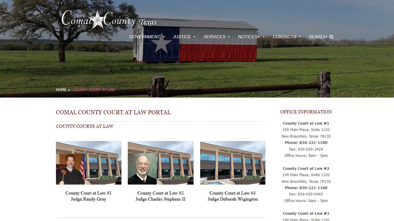 County Court at Law Portal, Comal County, Texas